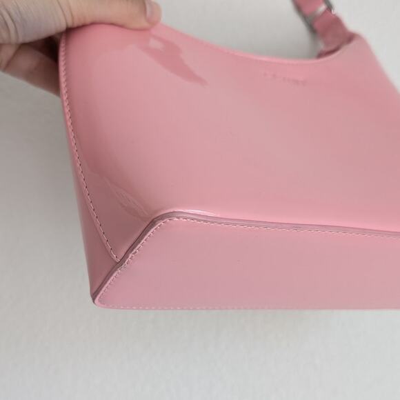 GLYNIT Molly Shoulder Bag in Patent True Pink - Picture 5 of 8